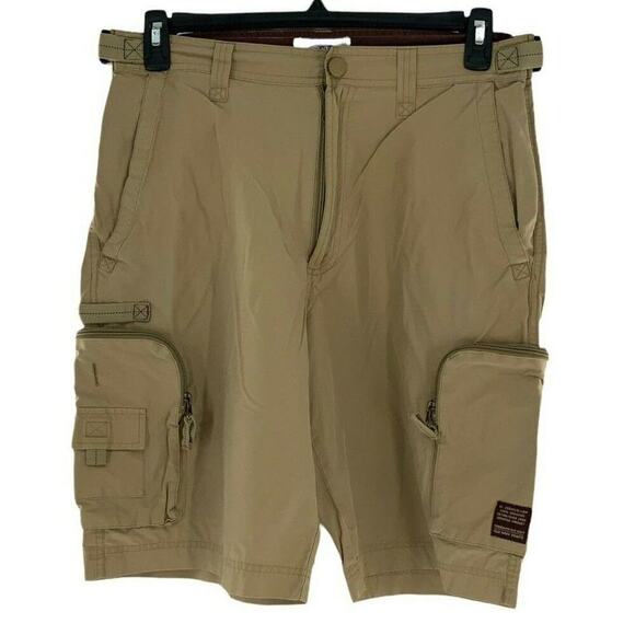 Old Navy Shorts Men Size 34 Outdoor Hiking Button Belted Zip Multi Pockets Cargo - Picture 1 of 11